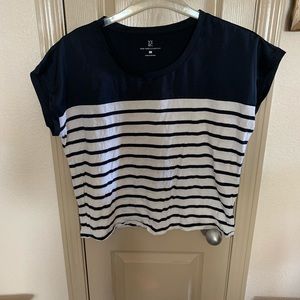 🔥New York and company blue striped top xl